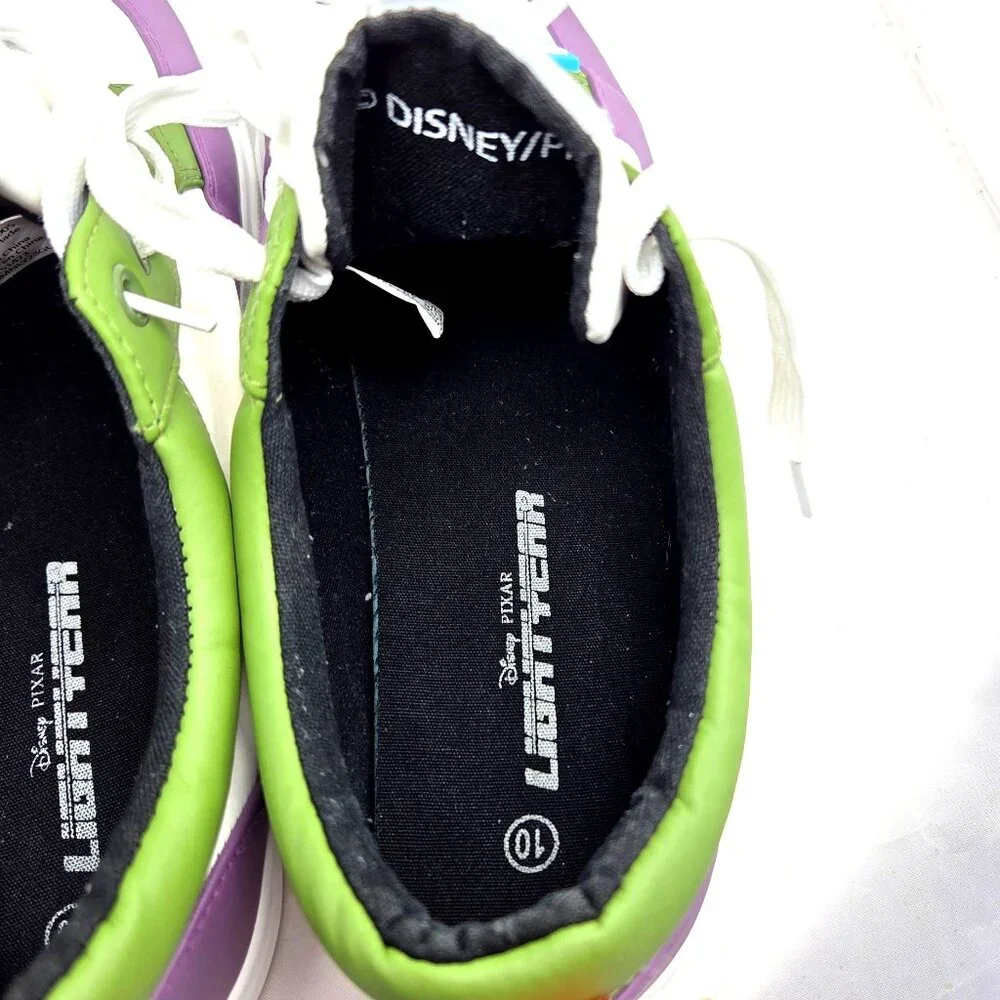 Disney Buzz Lightyear Toy Story Purple Green Low Top Lace Up Sneakers Size 10 - Picture 9 of 9